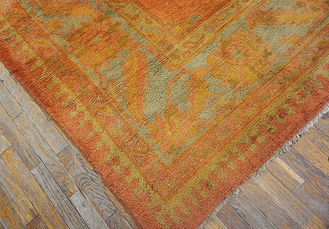 19th Century Turkish Oushak Carpet ( 11'2