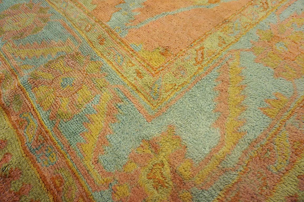 19th Century Turkish Oushak Carpet ( 11'2