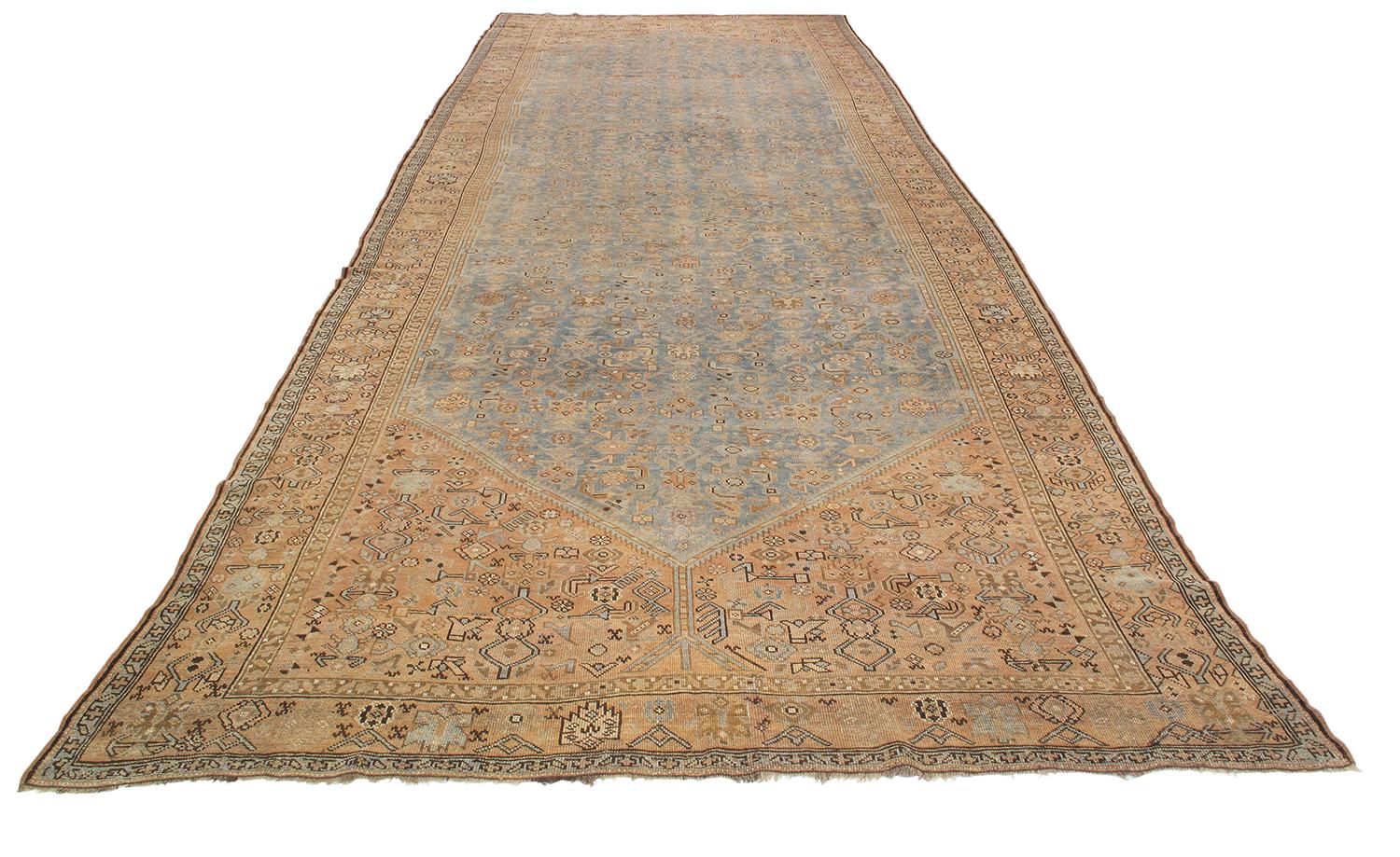 Hand-Knotted Antique Decorative Persian Kurdish Rug For Sale