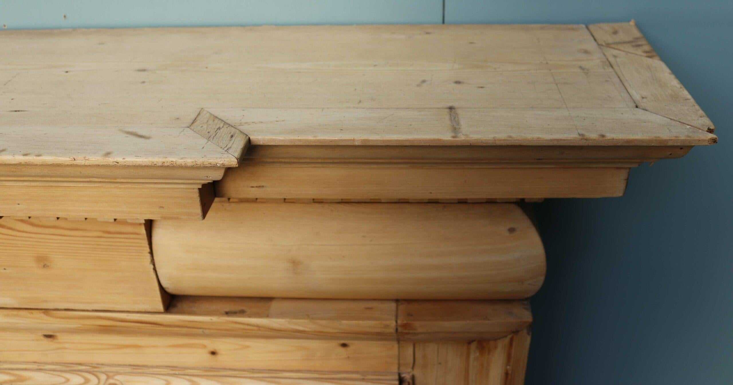 19th Century Antique Decorative Pine Fireplace