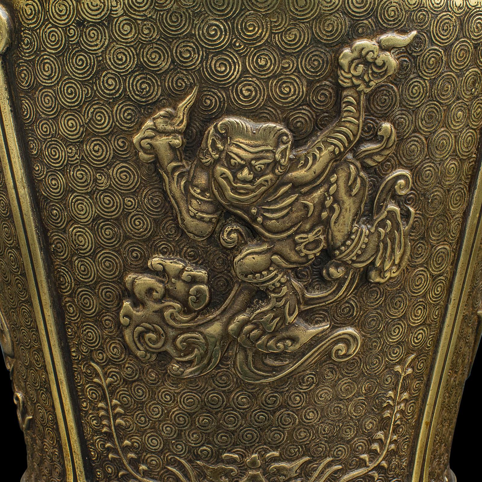 Antique Decorative Planter, Chinese, Bronze, Jardiniere, Qing Dynasty, Victorian For Sale 4