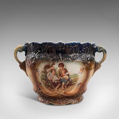 Jardinière décorative ancienne anglaise, céramique, jardinière, bol, édouardienne, 1910