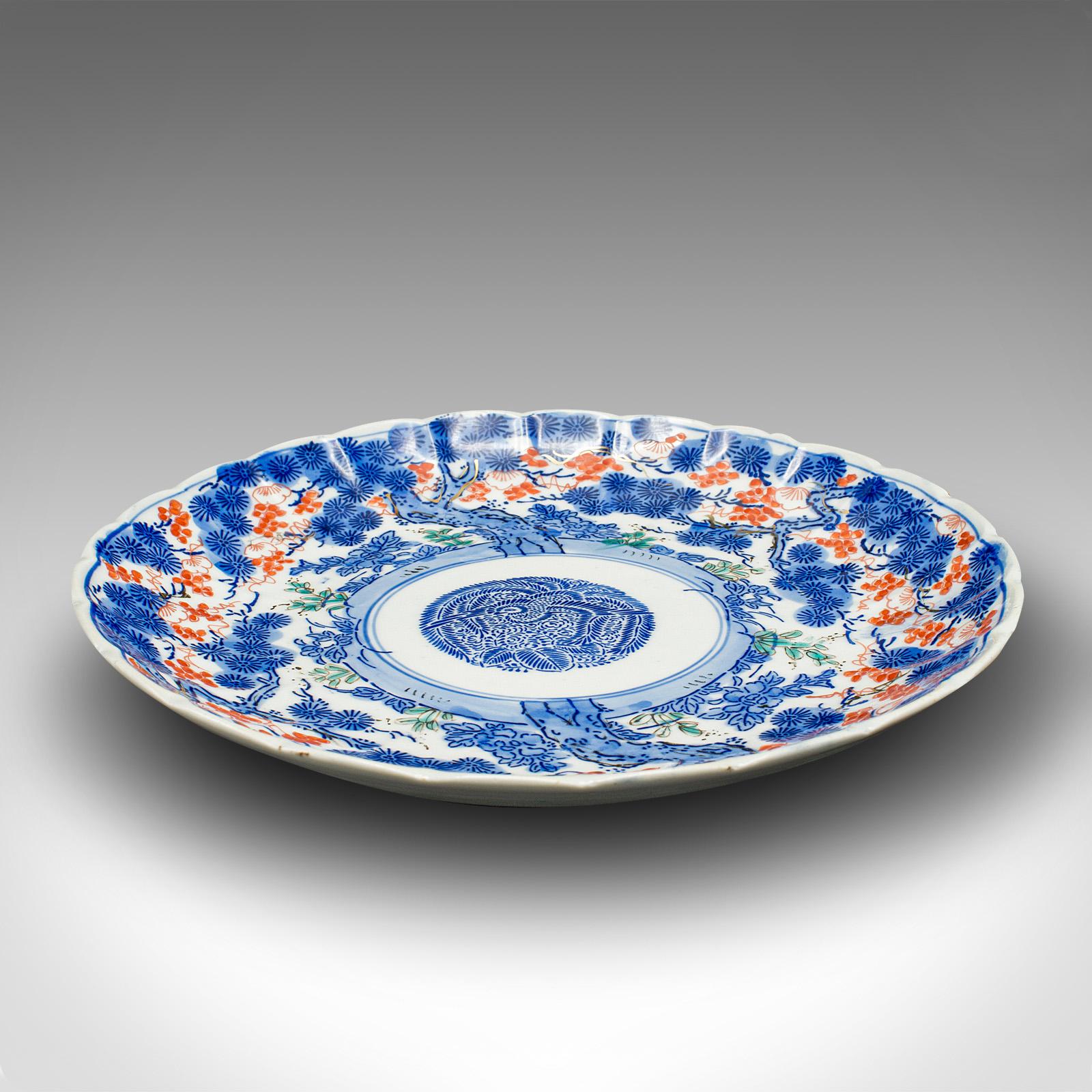 Antique Decorative Plate, Japanese, Ceramic, Serving Dish, Imari, Victorian For Sale 5