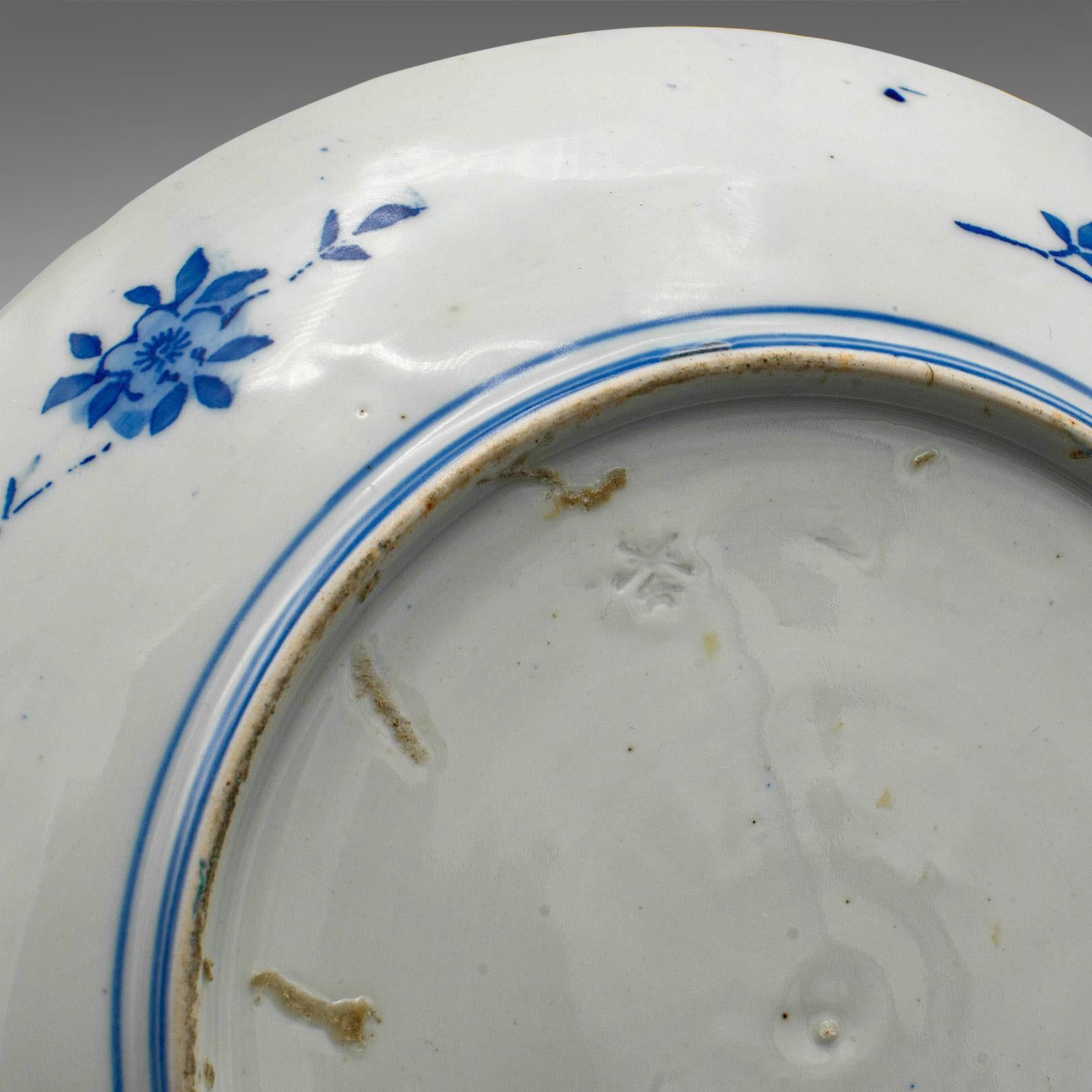 Antique Decorative Plate, Japanese, Ceramic, Serving Dish, Imari, Victorian For Sale 6