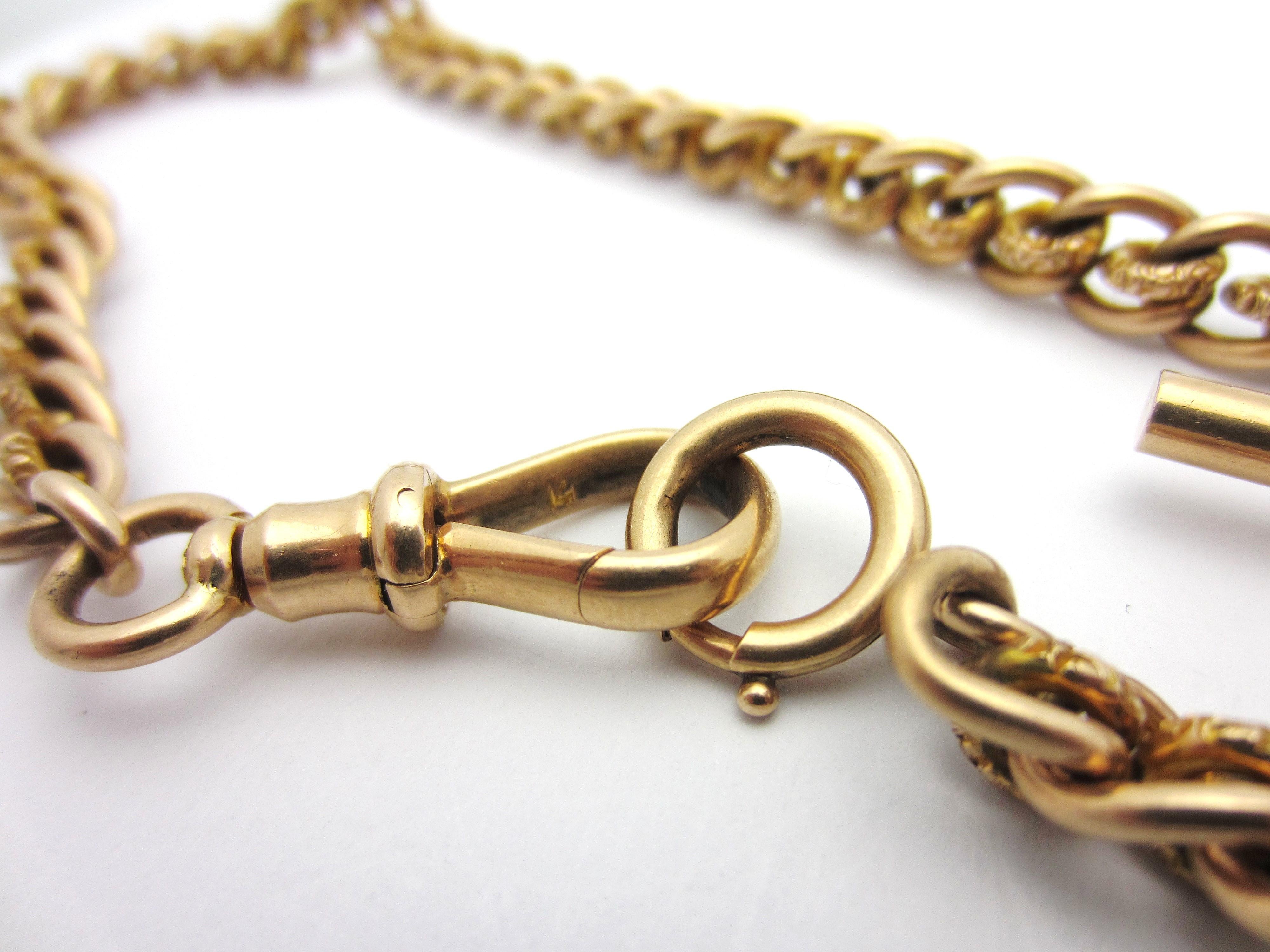 Women's or Men's Antique Decorative Pocket Watch Choker Chain Necklace 14 Karat Rose Gold
