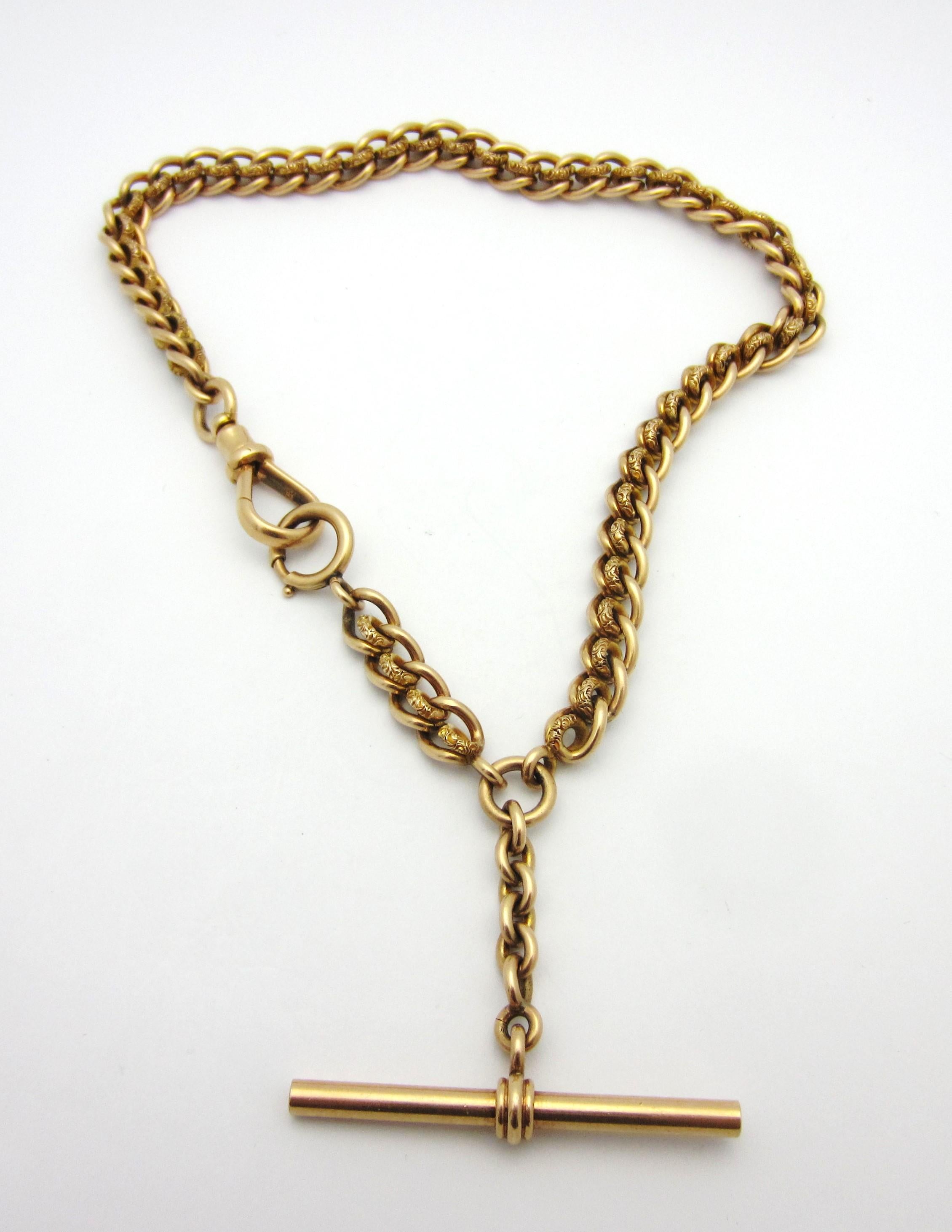 Antique Decorative Pocket Watch Choker Chain Necklace 14 Karat Rose Gold 1