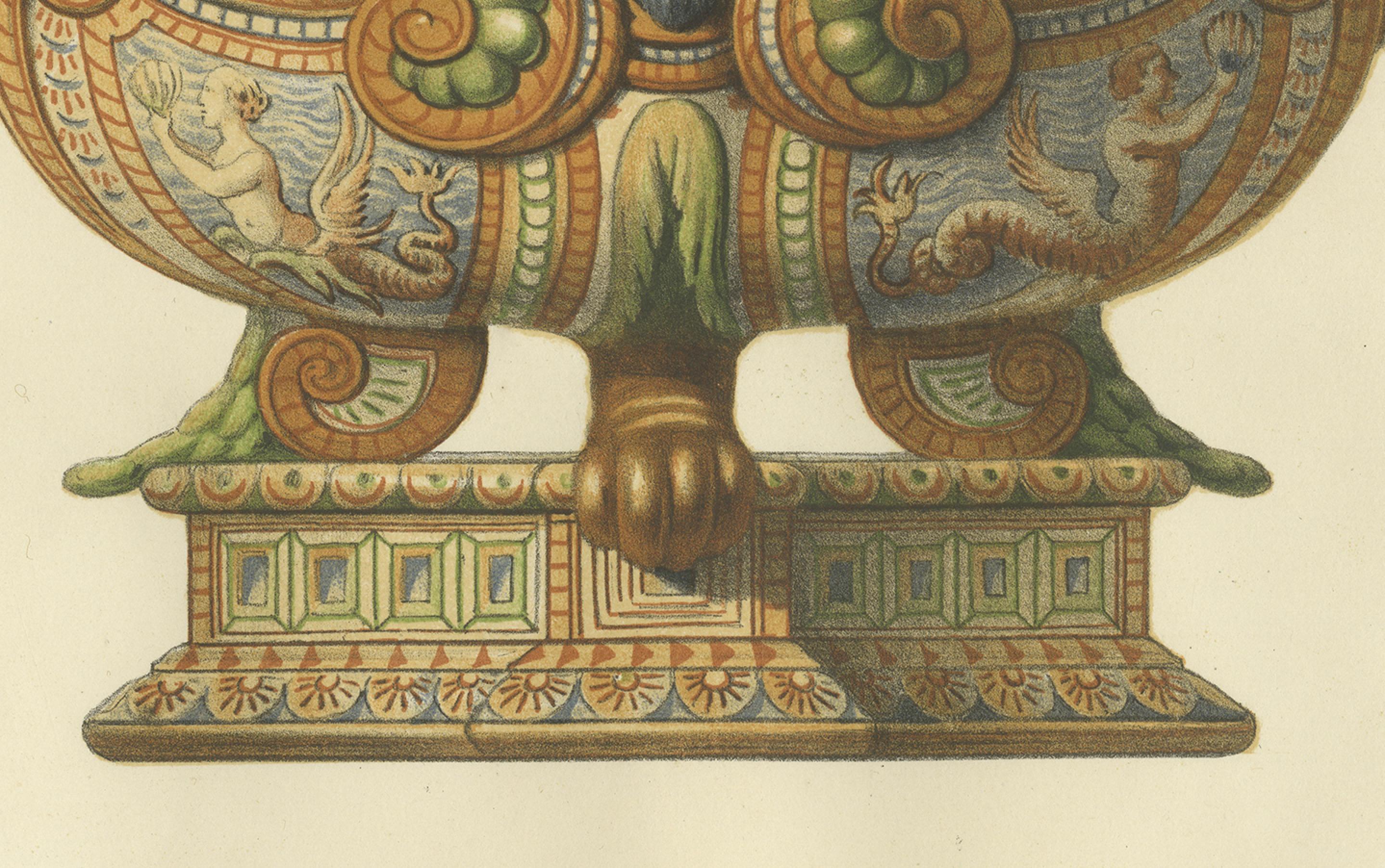 Impression décorative ancienne d'un Salire du musée national, Stockholm, '1869' en vente 2