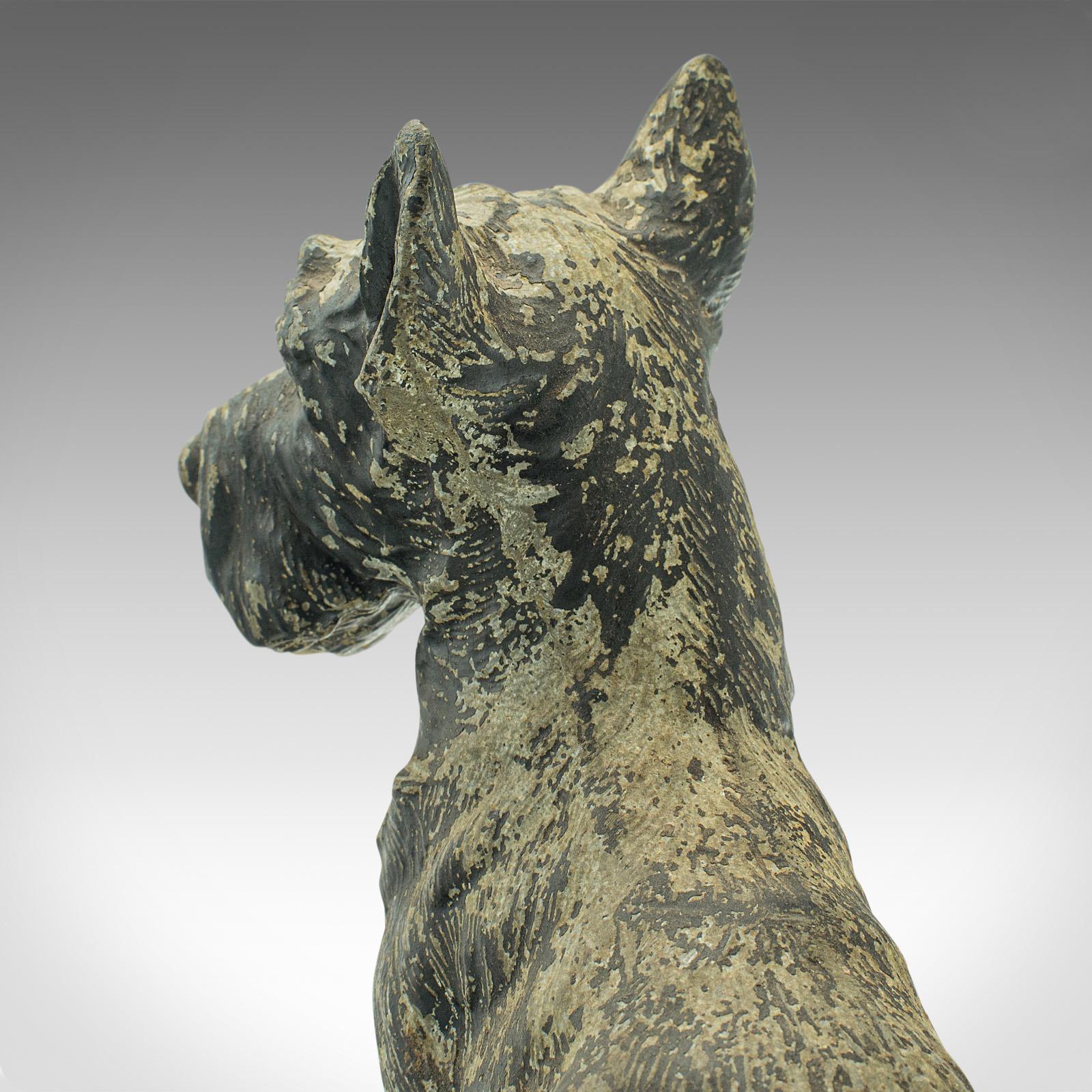 Antique Decorative Scottish Terrier Figure, British, Spelter, Dog, Edwardian For Sale 3