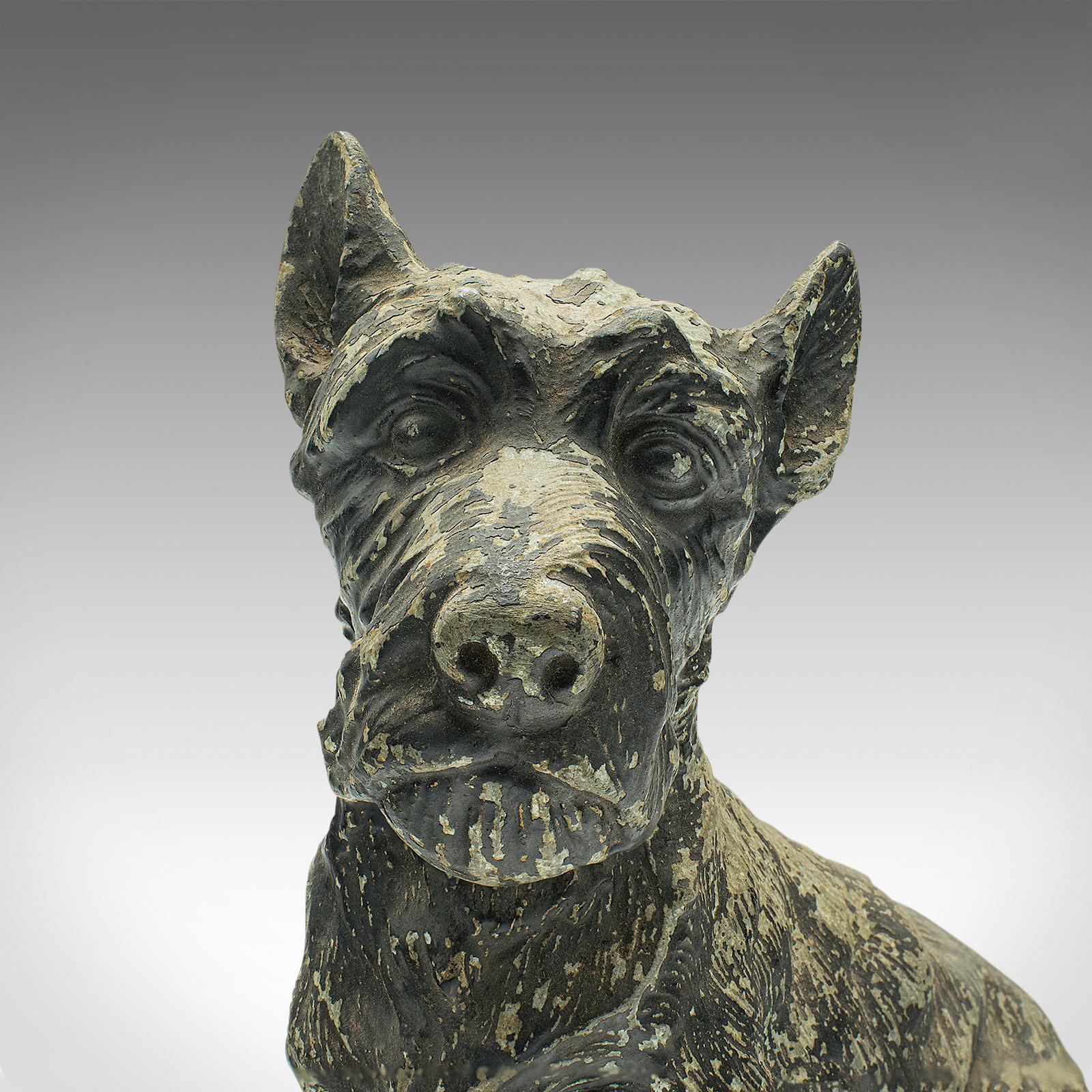 Antique Decorative Scottish Terrier Figure, British, Spelter, Dog, Edwardian For Sale 4