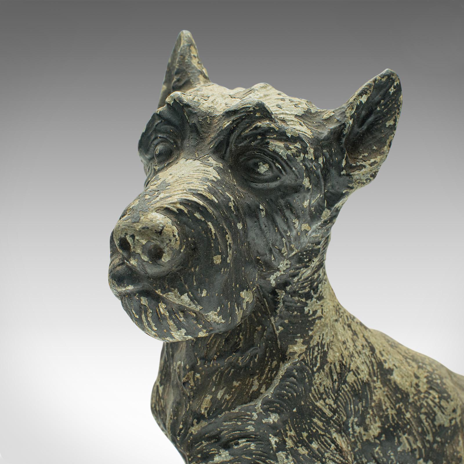Antique Decorative Scottish Terrier Figure, British, Spelter, Dog, Edwardian For Sale 1