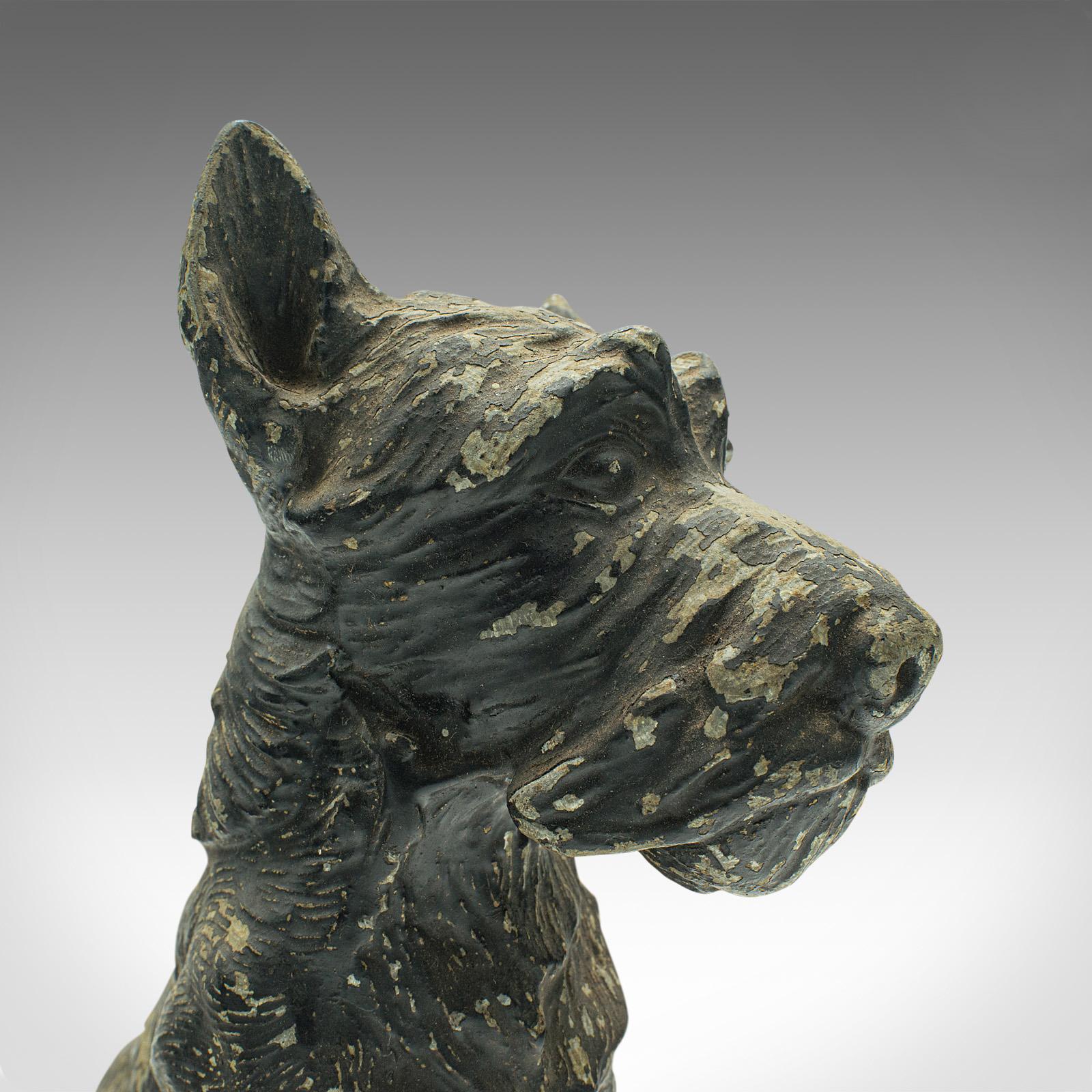 Antique Decorative Scottish Terrier Figure, British, Spelter, Dog, Edwardian For Sale 2