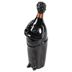 Antique Decorative Sculpture Black Ceramic Figurine GUNNAR ANDERSSON Glazed