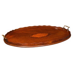 Antique Decorative Serving Tray, English, Inlaid, Afternoon Tea, Regency, 1830