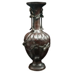 Antike dekorative Stem Vase, Japanisch, Bronze, Meiji Urne, Viktorianisch, CIRCA 1880