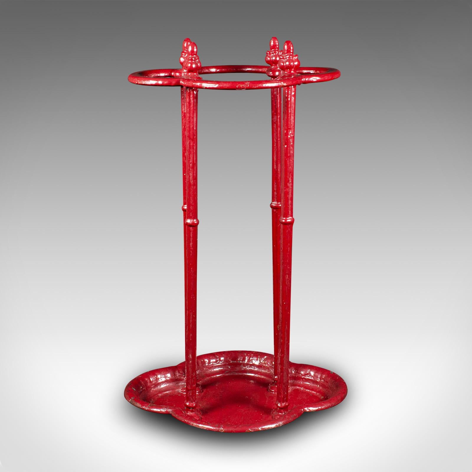 Early Victorian Antique Decorative Stick Stand, English Cast Iron Umbrella Rack, Victorian, 1850 For Sale