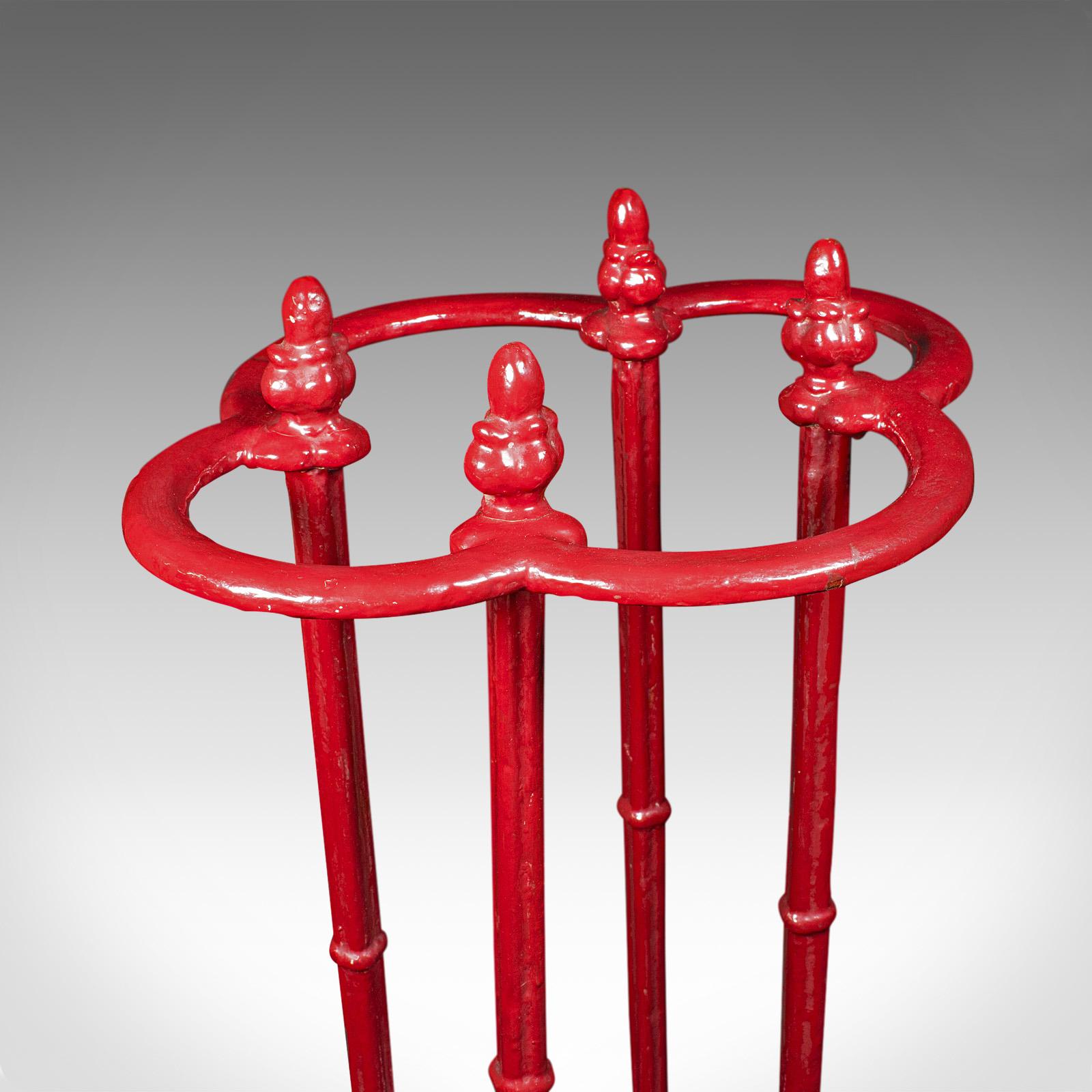 19th Century Antique Decorative Stick Stand, English Cast Iron Umbrella Rack, Victorian, 1850 For Sale
