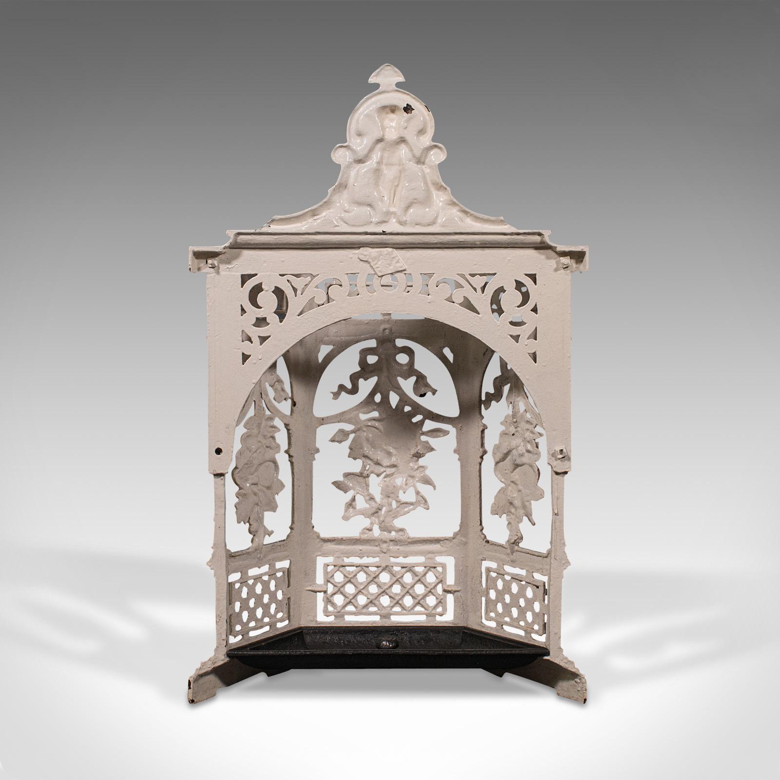19th Century Antique Decorative Stick Stand, English, Hallway Rack, Coalbrookdale, Victorian For Sale