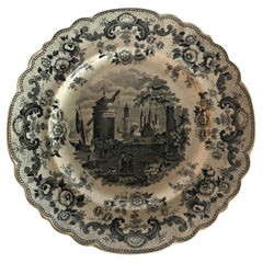 Antique Decorative Transferware Plate