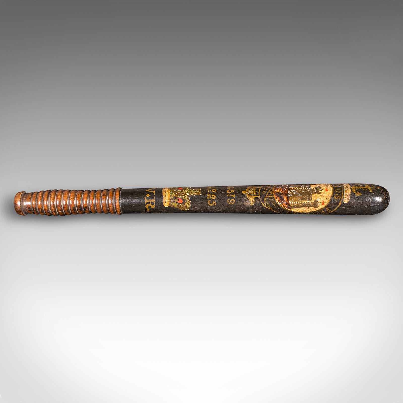 Porra Decorativa Antigua, Escocesa, Haya, Porra de Policía de Edimburgo, Victoriana Victoriano en venta