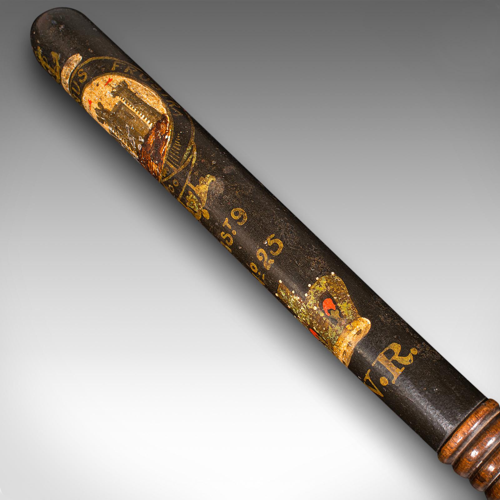 Porra Decorativa Antigua, Escocesa, Haya, Porra de Policía de Edimburgo, Victoriana Mediados del siglo XIX en venta