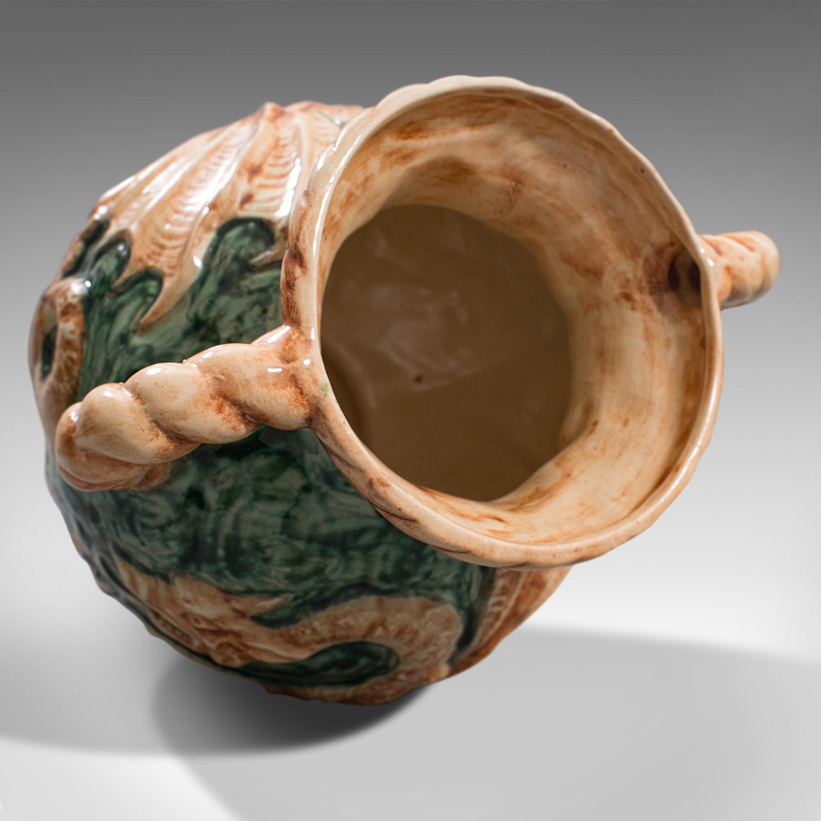 Antique Decorative Vase, Continental, Ceramic, Baluster Urn, Dragon, Victorian For Sale 6
