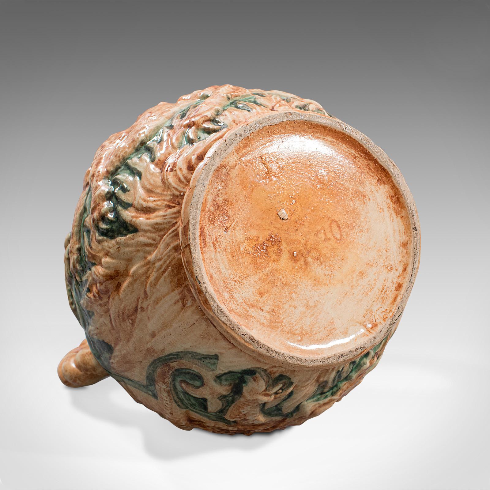 Antique Decorative Vase, Continental, Ceramic, Baluster Urn, Dragon, Victorian For Sale 7