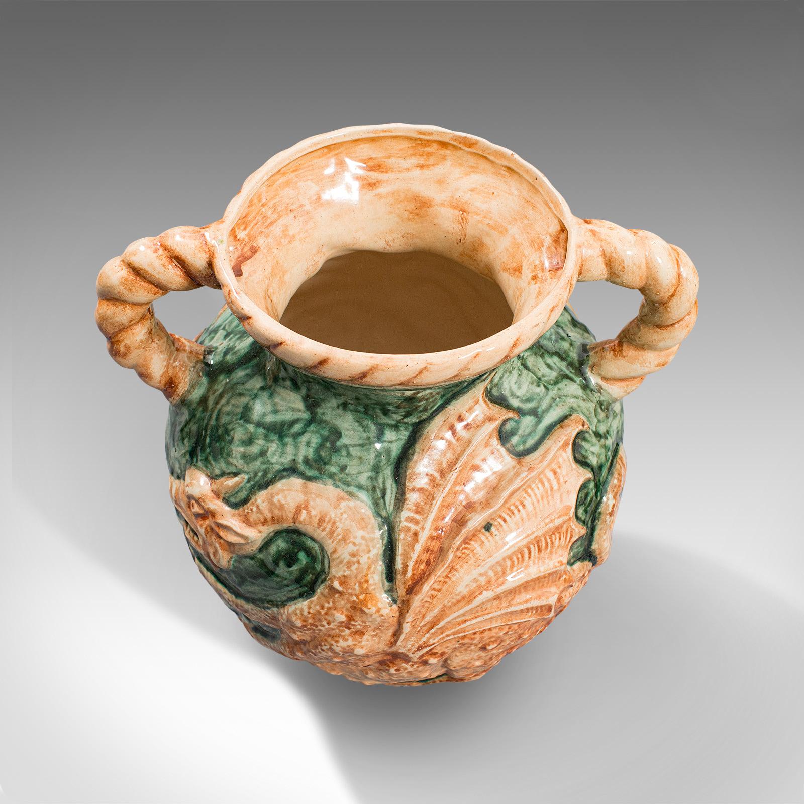 Antique Decorative Vase, Continental, Ceramic, Baluster Urn, Dragon, Victorian For Sale 3