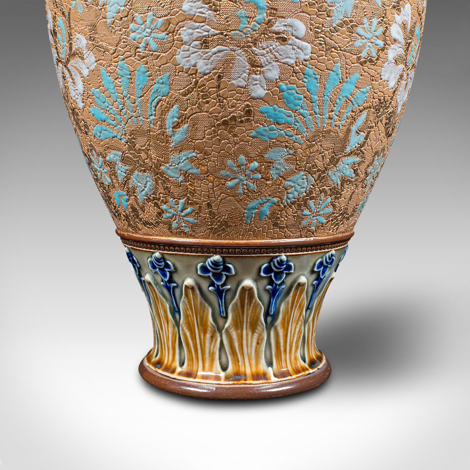 Antique Decorative Vase, English, Ceramic, Display, Art Nouveau, Edwardian, 1910 3