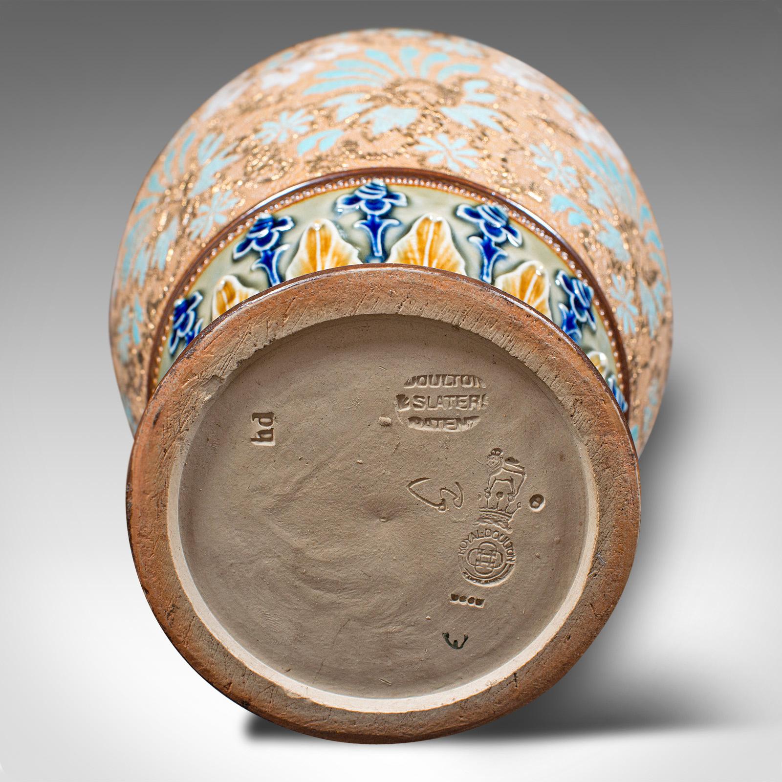 Antique Decorative Vase, English, Ceramic, Display, Art Nouveau, Edwardian, 1910 5