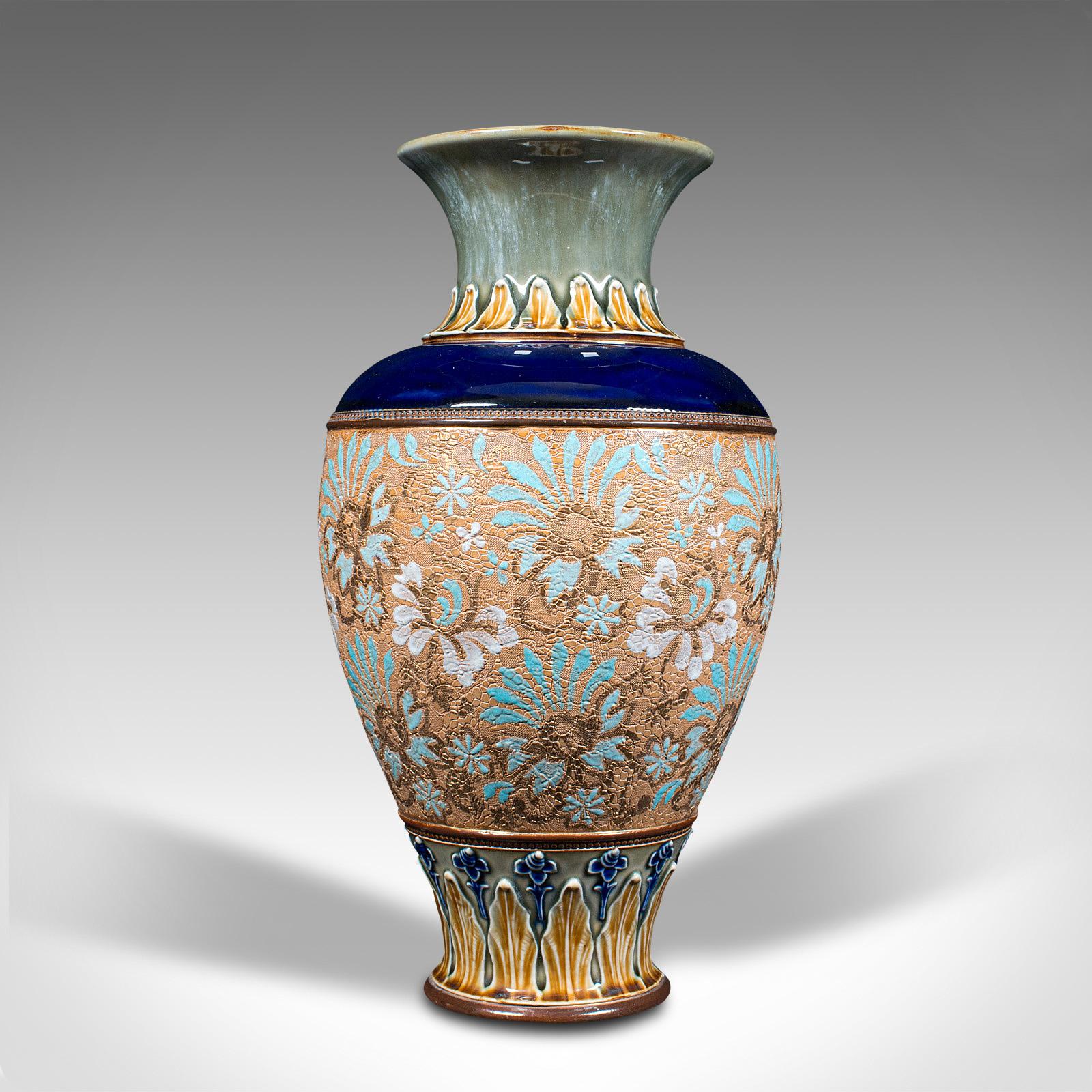 Antique Decorative Vase, English, Ceramic, Display, Art Nouveau, Edwardian, 1910 In Good Condition In Hele, Devon, GB