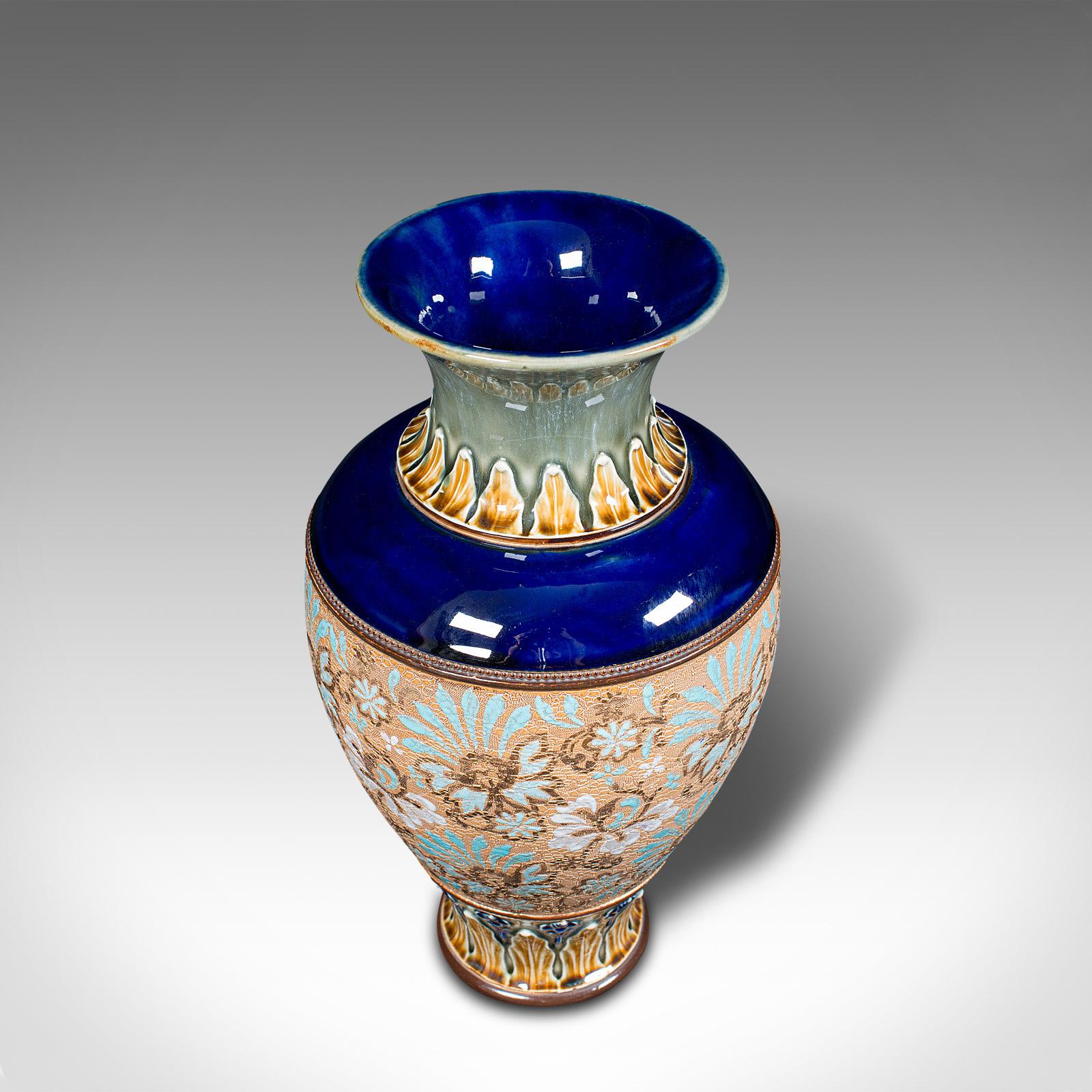 20th Century Antique Decorative Vase, English, Ceramic, Display, Art Nouveau, Edwardian, 1910