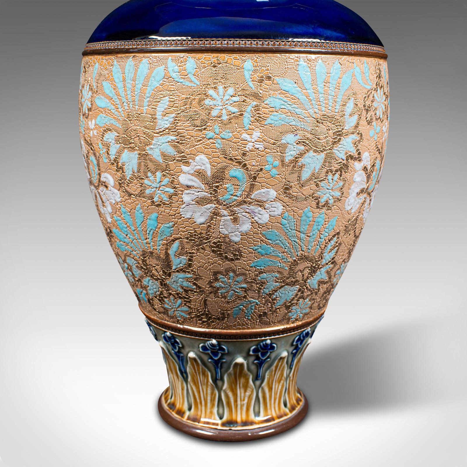 Antique Decorative Vase, English, Ceramic, Display, Art Nouveau, Edwardian, 1910 2