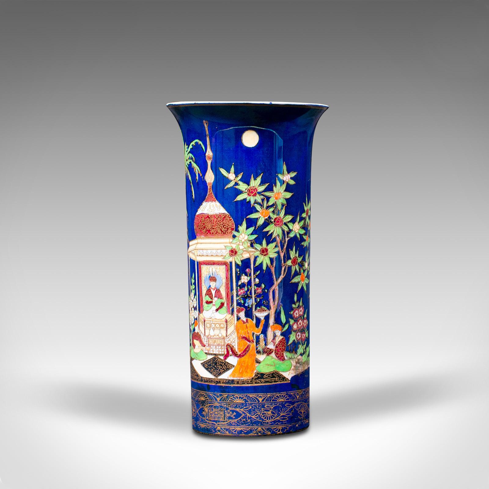 Britannique Vase décoratif anglais ancien, céramique, lustre, jarre Posy, début du 20e siècle, vers 1920 en vente