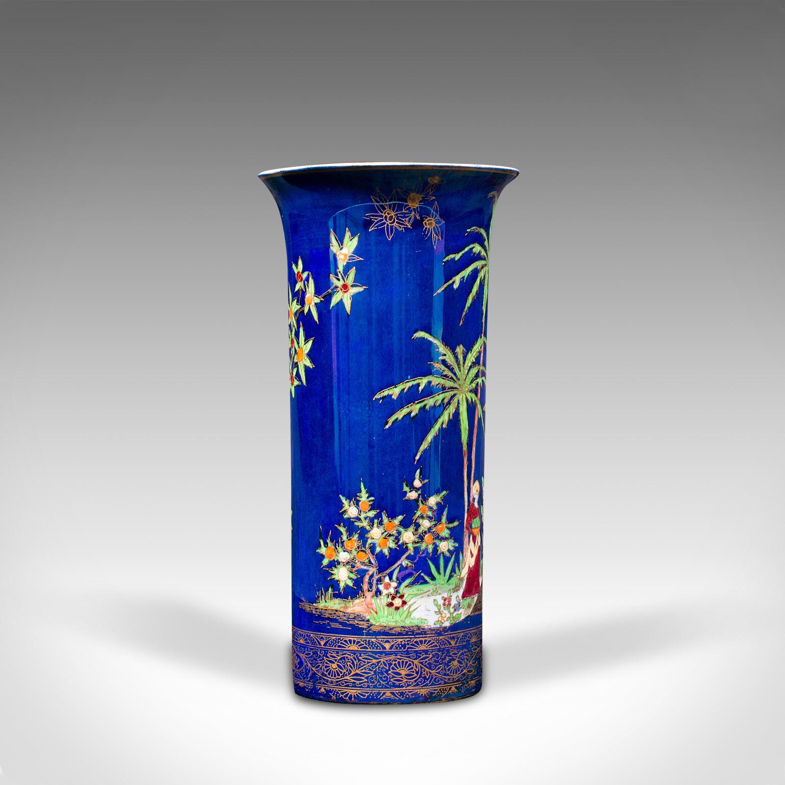 Vase décoratif anglais ancien, céramique, lustre, jarre Posy, début du 20e siècle, vers 1920 Bon état - En vente à Hele, Devon, GB