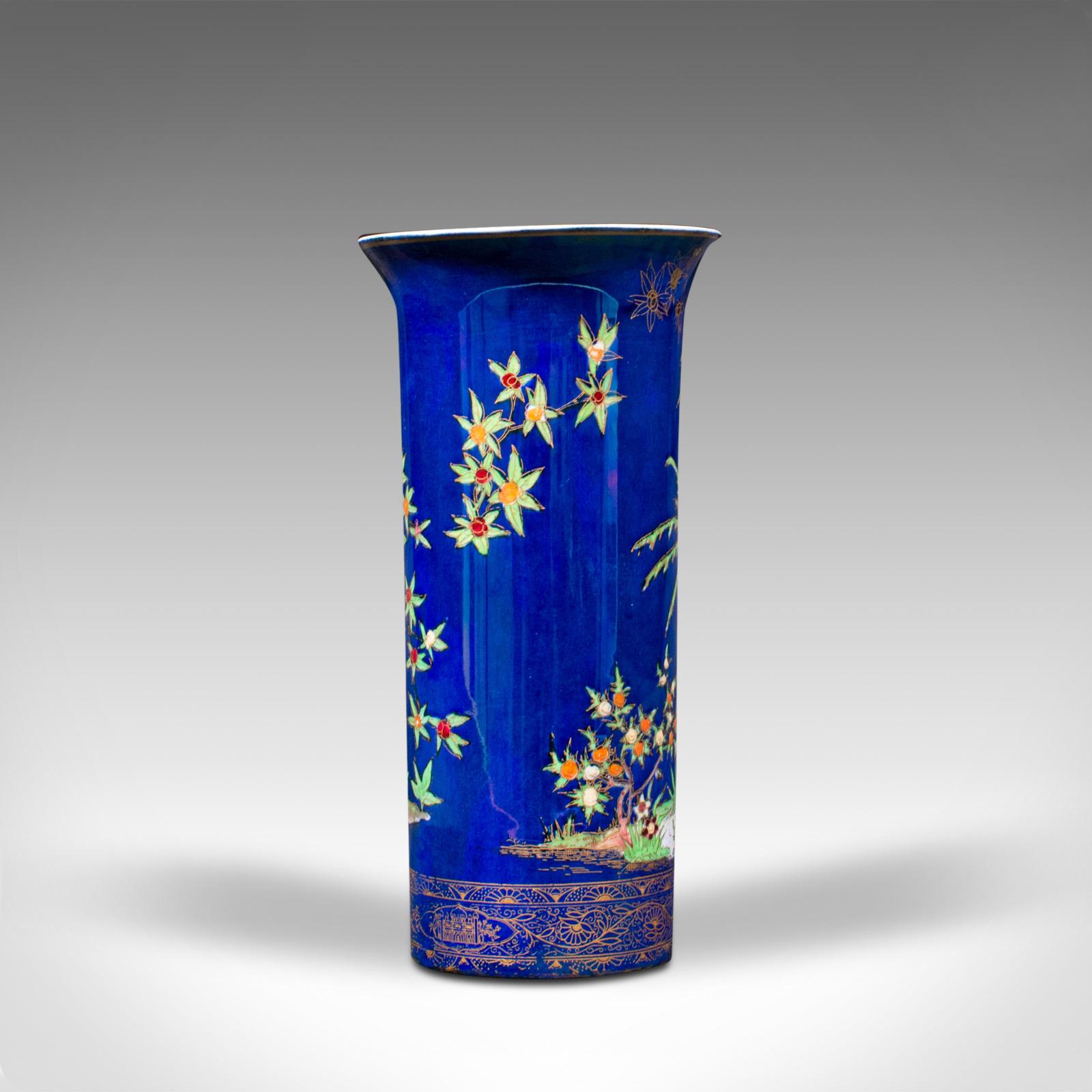 20ième siècle Vase décoratif anglais ancien, céramique, lustre, jarre Posy, début du 20e siècle, vers 1920 en vente