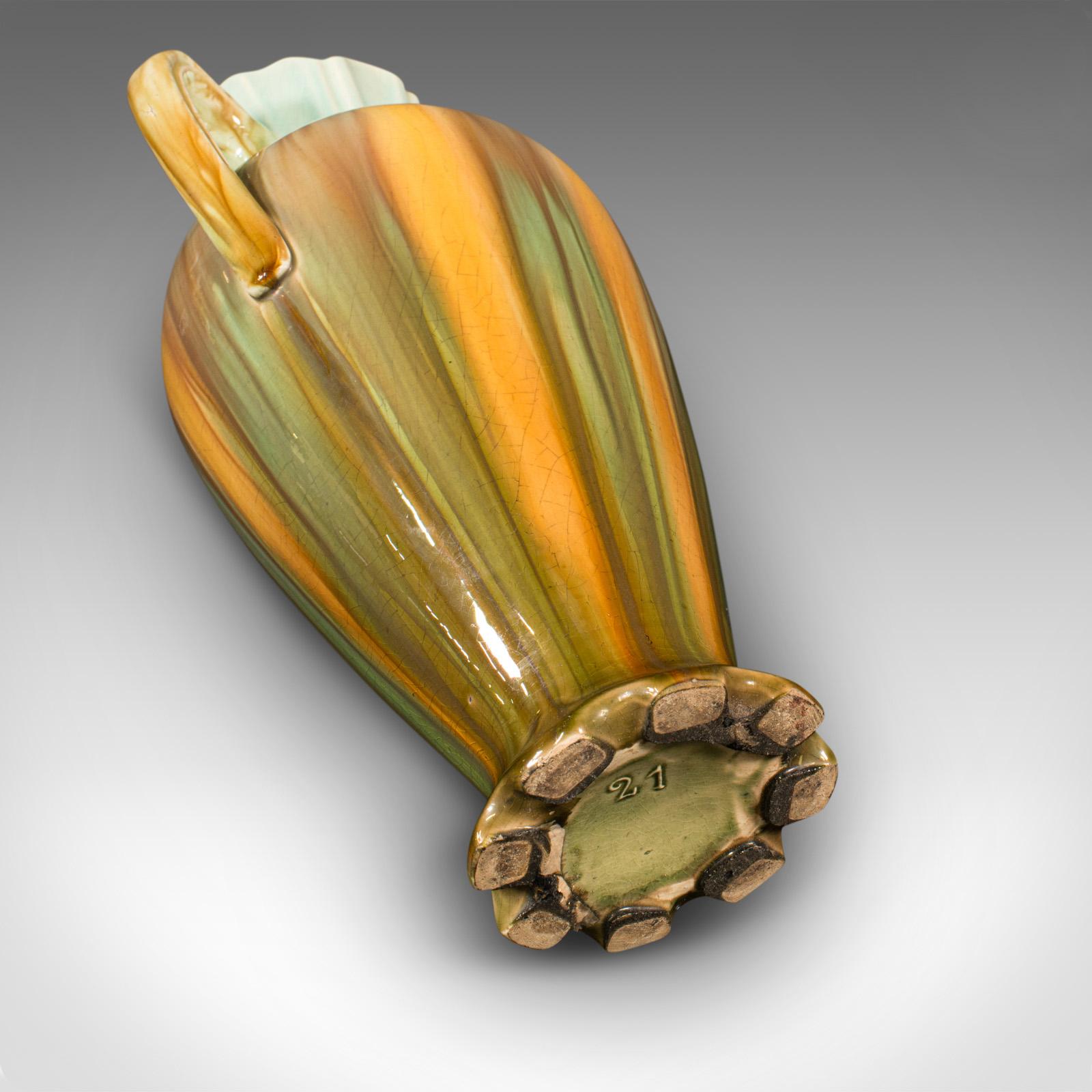 Antique Decorative Vase, French, Ceramic, Flower Urn, Art Nouveau, Victorian For Sale 6