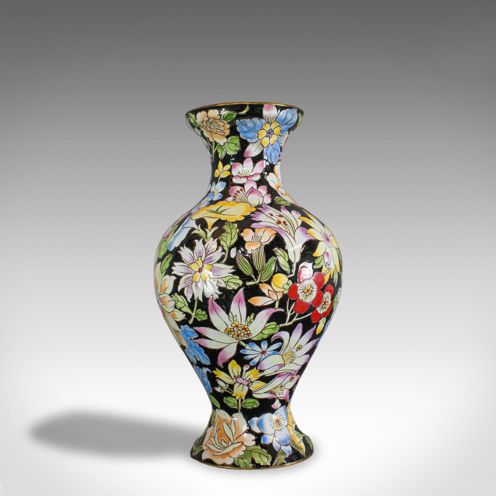 Français Antiquité Vase décoratif, français, cloisonné, urne balustre, victorien, circa 1880 en vente