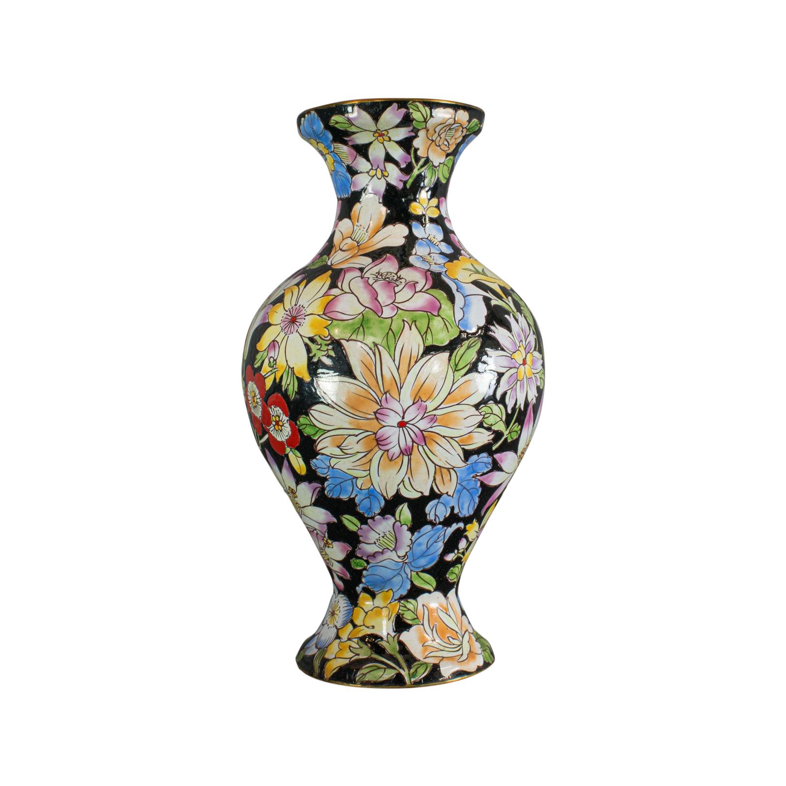 Antiquité Vase décoratif, français, cloisonné, urne balustre, victorien, circa 1880