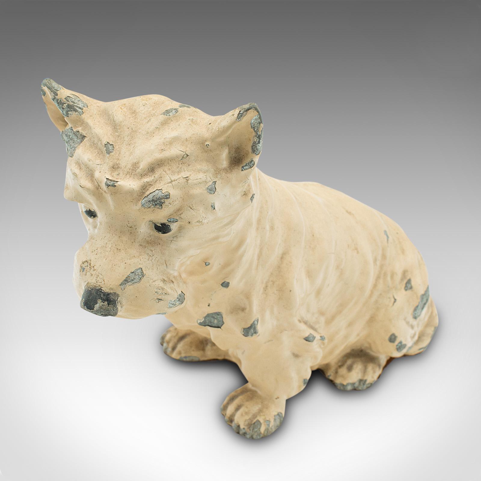 Antique Decorative Westie Figure, British, Spelter, Terrier, Ornament, Edwardian 3