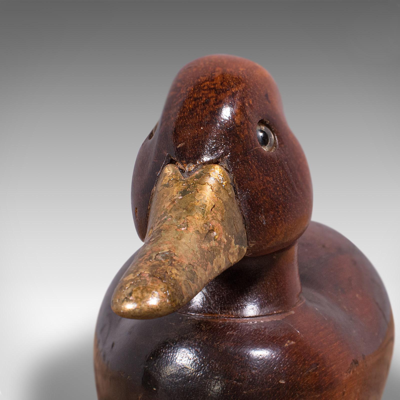 Antique Decoy Duck, English, Carved Mallard Figure, Gilt, Edwardian, Circa 1910 4