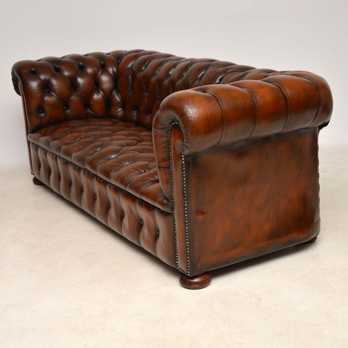 Antique Deep Buttoned Leather Chesterfield Sofa at 1stDibs | deep ...