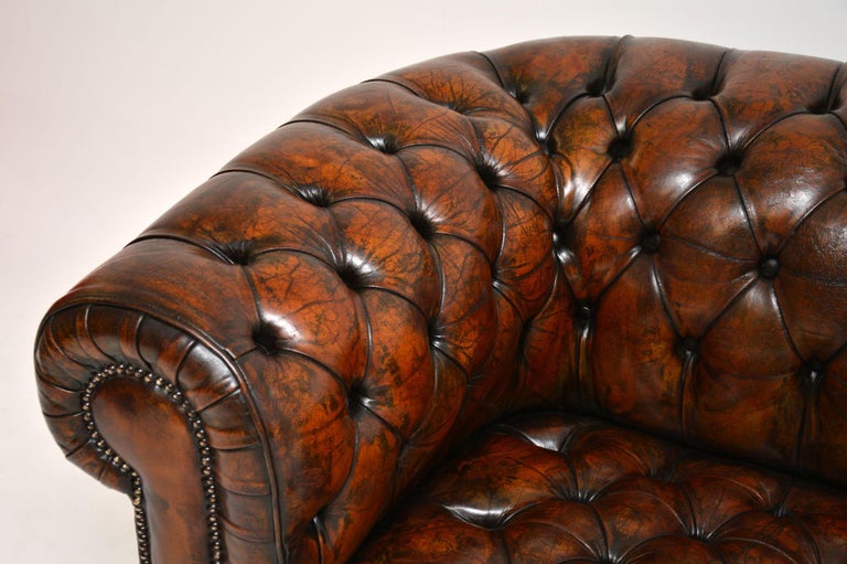 Fauteuil vintage en cuir de mouton années 70