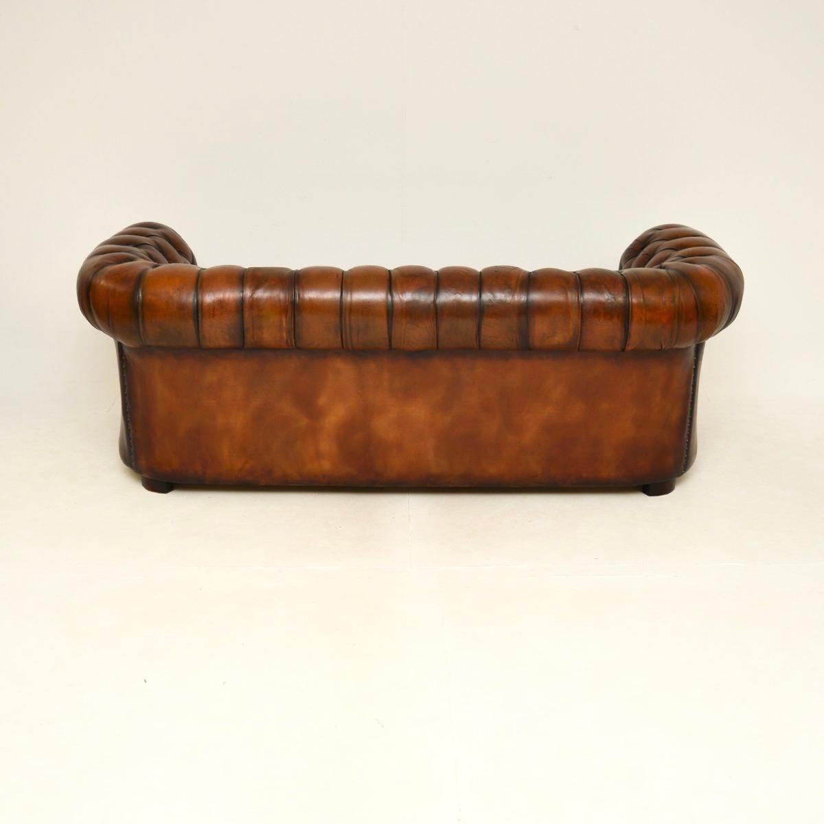 Antique Deep Buttoned Leather Chesterfield Sofa 1