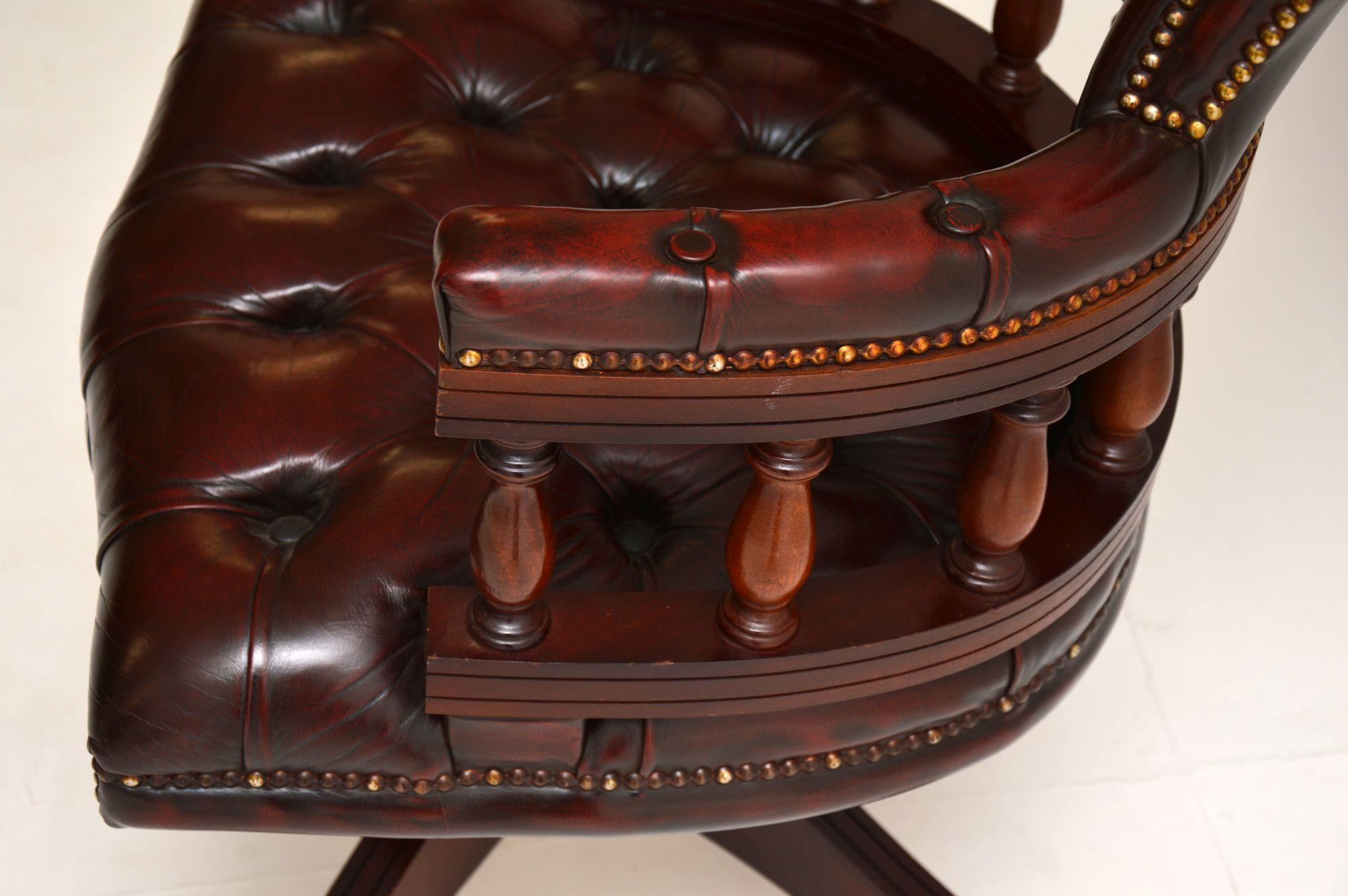 antique leather desk chair