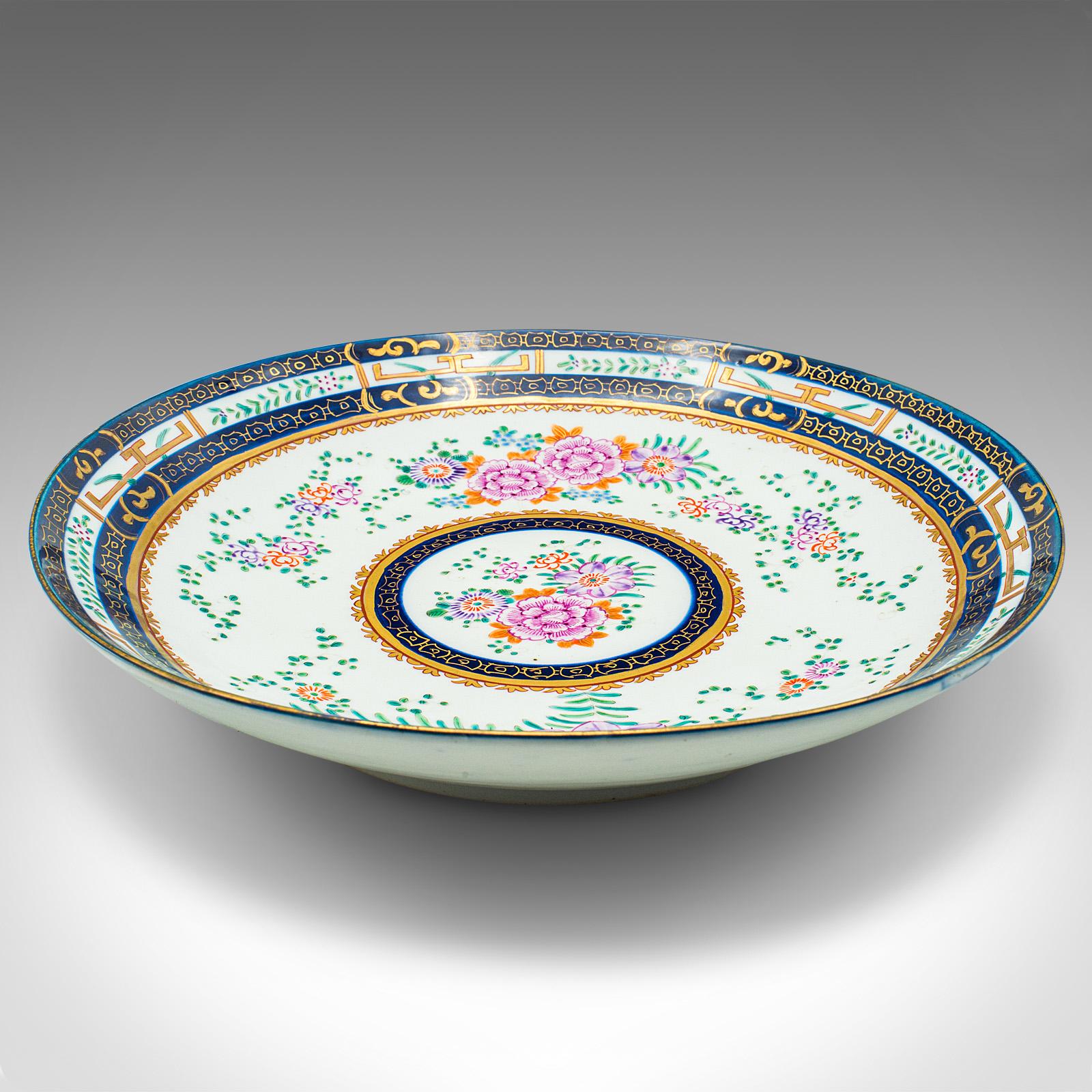 Victorien tardif Assiette décorative française ancienne de présentation profonde, céramique, victorienne, 1900 en vente