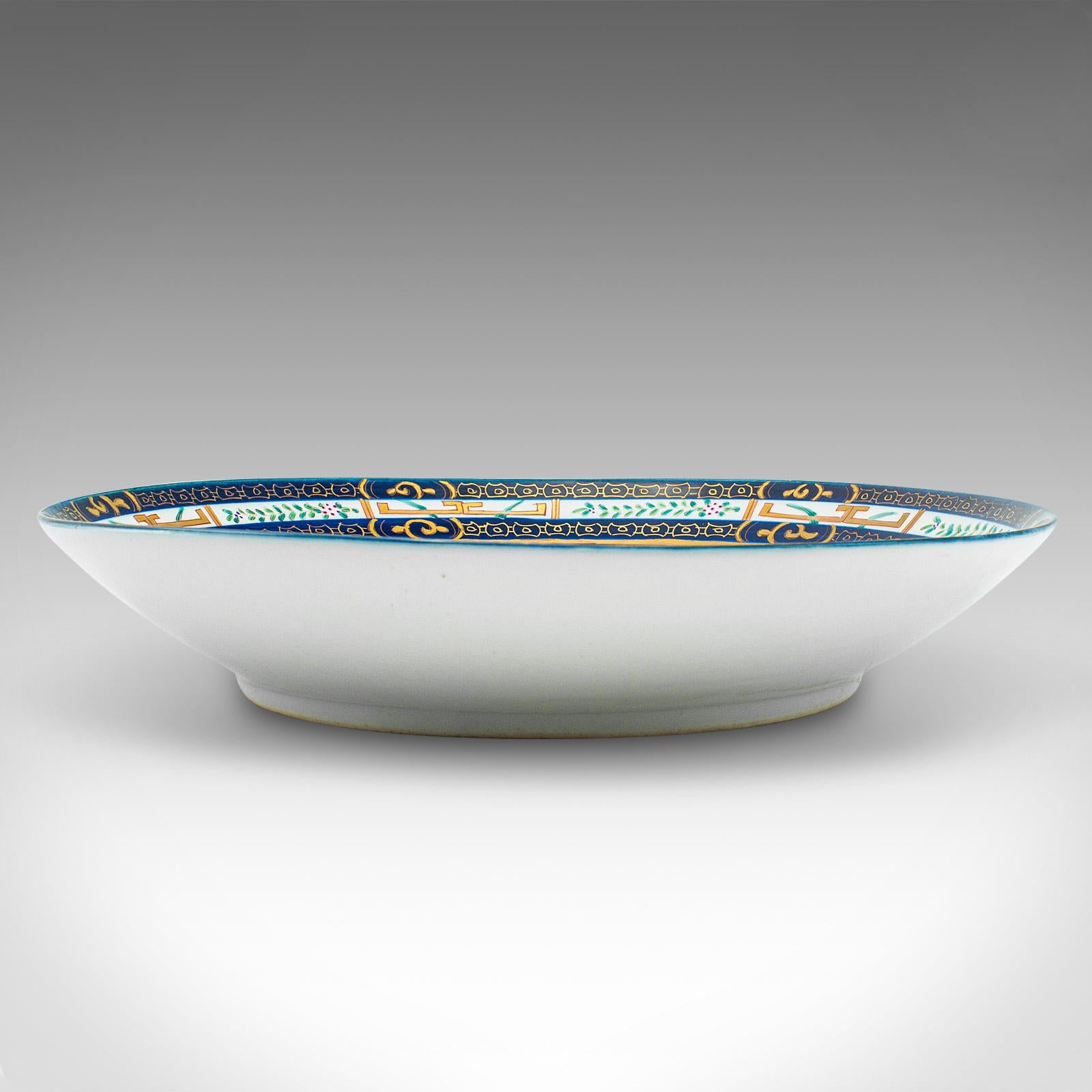 Assiette décorative française ancienne de présentation profonde, céramique, victorienne, 1900 Bon état - En vente à Hele, Devon, GB