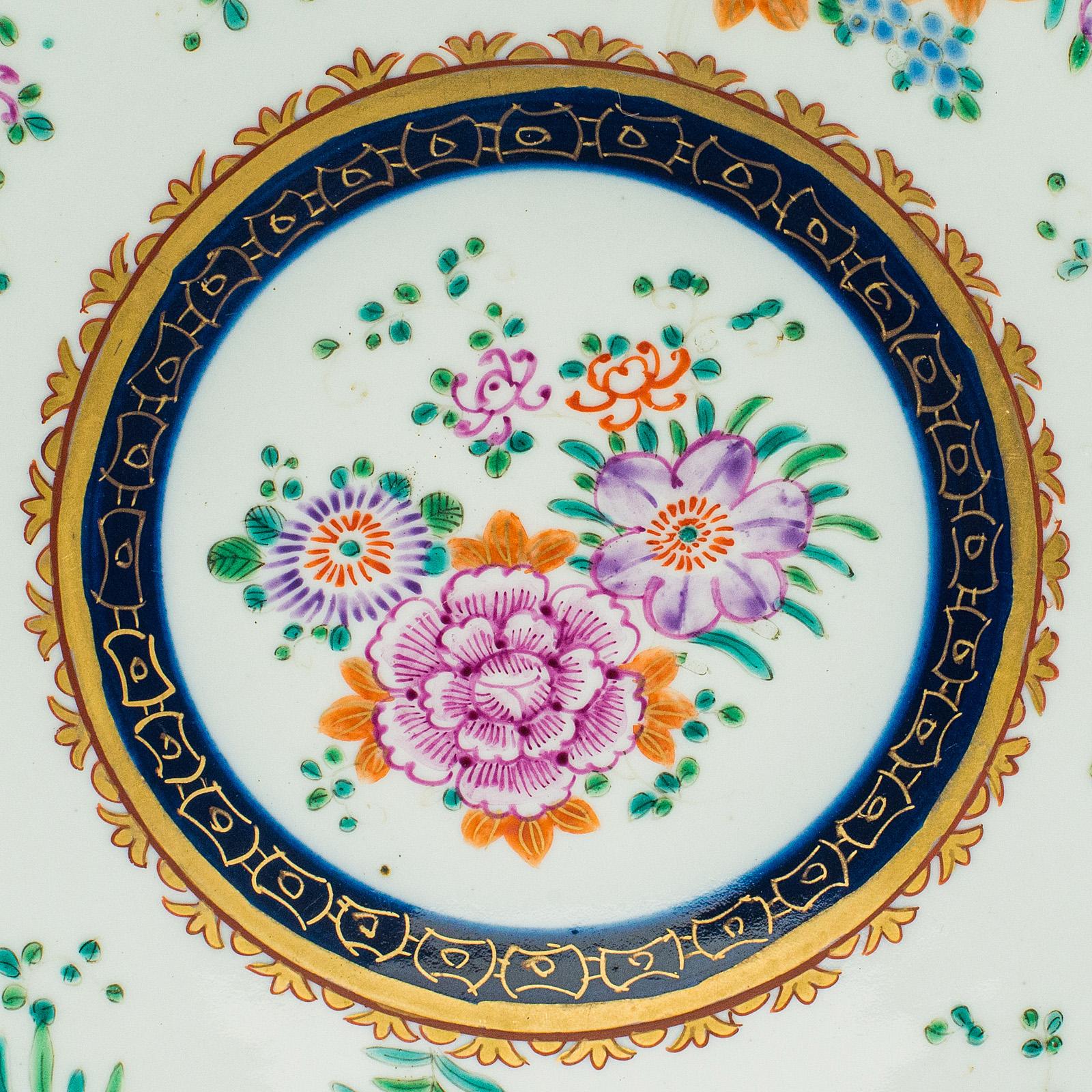 XIXe siècle Assiette décorative française ancienne de présentation profonde, céramique, victorienne, 1900 en vente