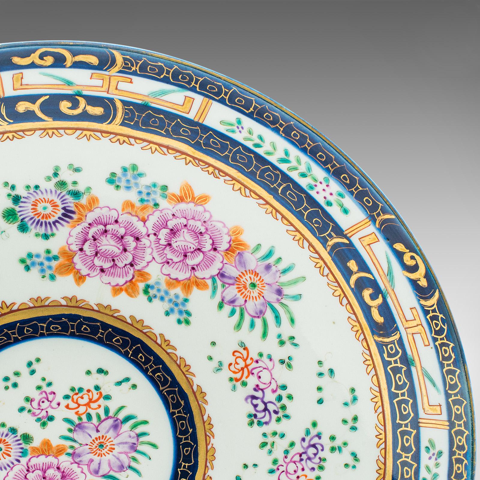 Céramique Assiette décorative française ancienne de présentation profonde, céramique, victorienne, 1900 en vente