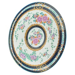 Antique Deep Display Charger, French, Ceramic, Decorative Plate, Victorian, 1900
