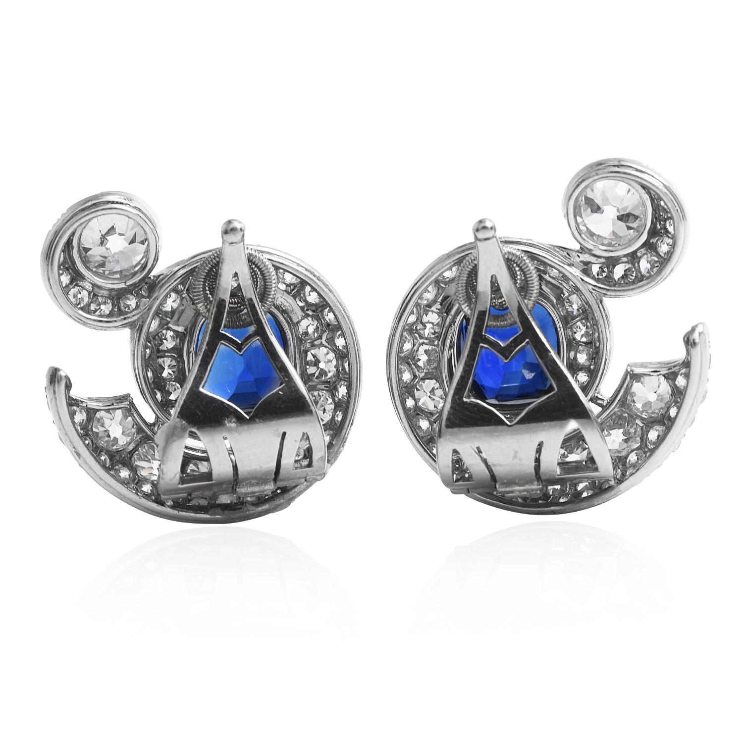 royal blue diamond earrings